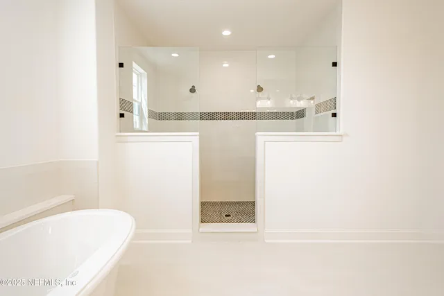 a view of outdoor space with garden and entertaining space