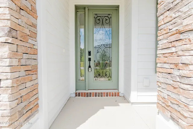 a view of front door of house