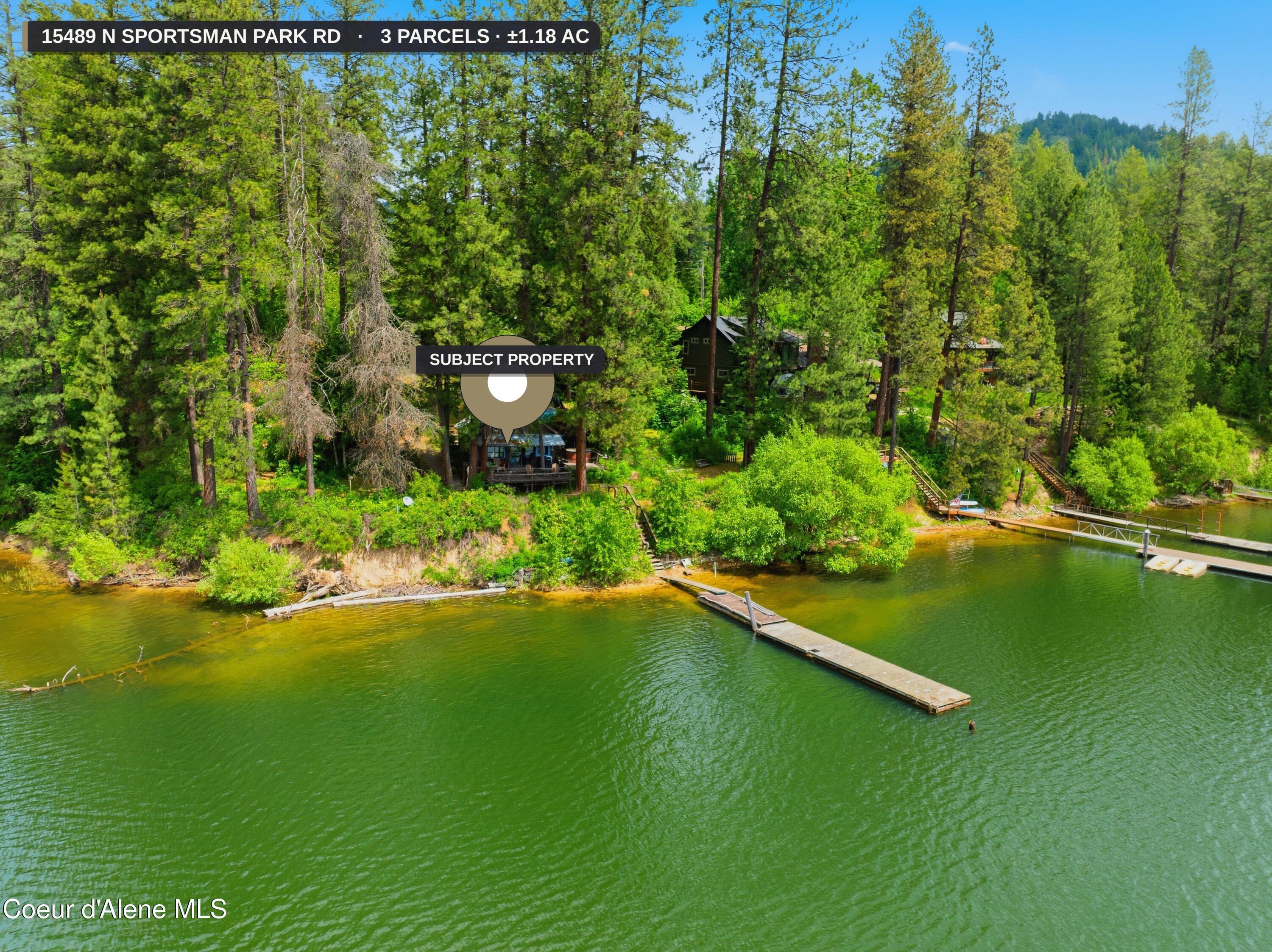 15489 North Sportsman Park Road Hayden, ID 83835 - Photo 3 of 28 Cabin and dock
