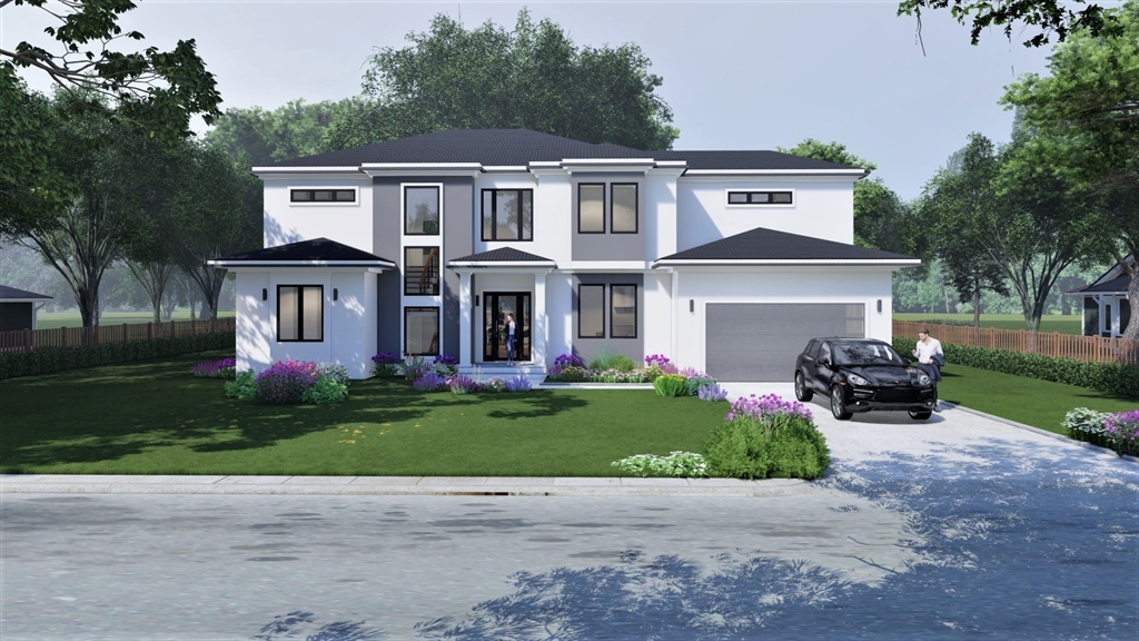 front view of house with a yard