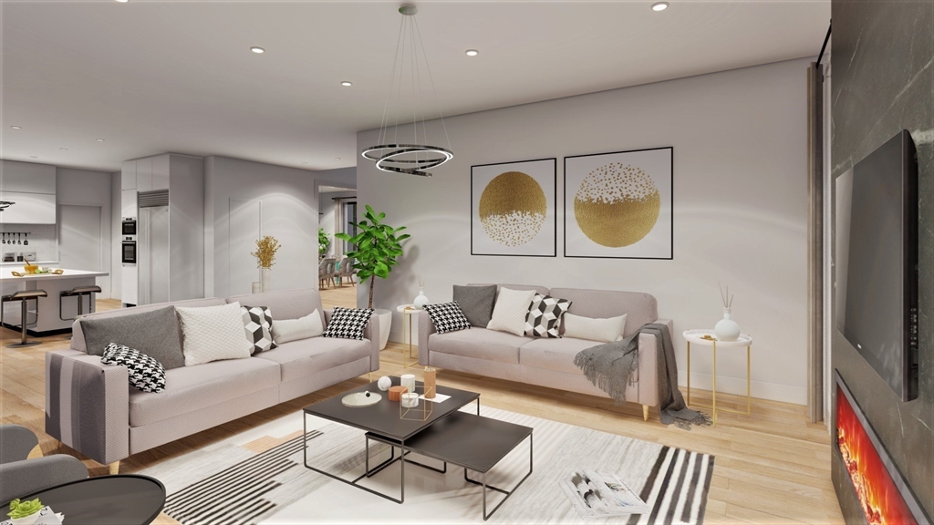 25 Normandy Road Lexington, MA 02421 - Photo 2 of 6 a living room with furniture and a flat screen tv