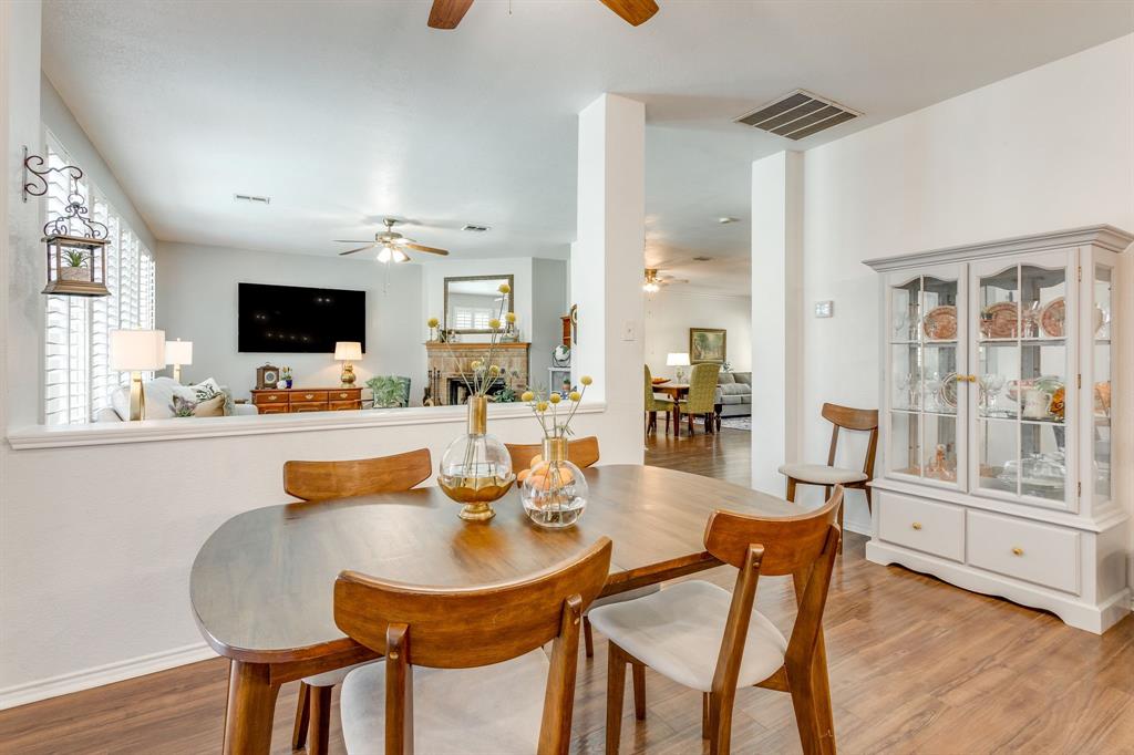 4816 Sleepy Ridge Circle Fort Worth, TX 76133 - Photo 15 of 36 Dining room with wood finished floors and a ceiling fan