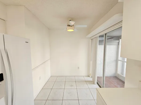 an empty room with an entryway