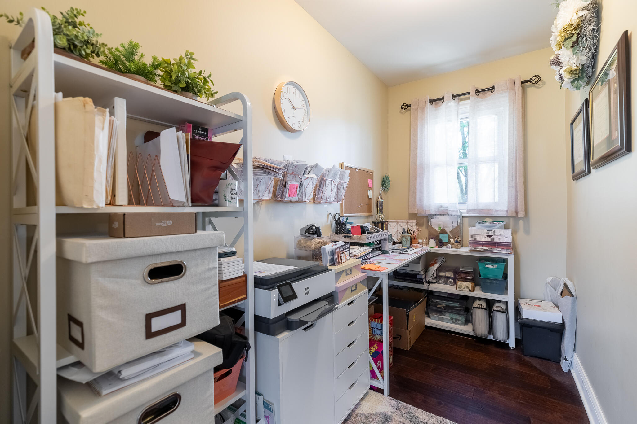 14615 Reeder Road Crown Point, IN 46307 - Photo 9 of 26 a view of kitchen with kitchen island white cabinets and wooden floor