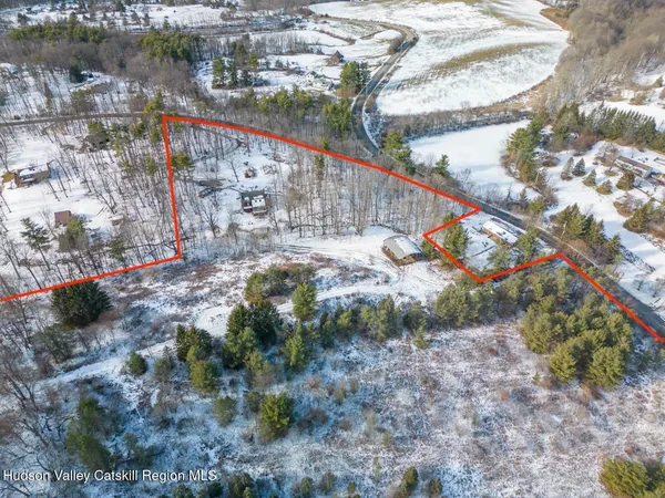 a view of a garden with a pathway