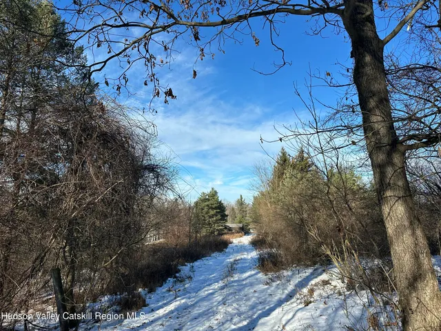 a view of a snow on the side of a road