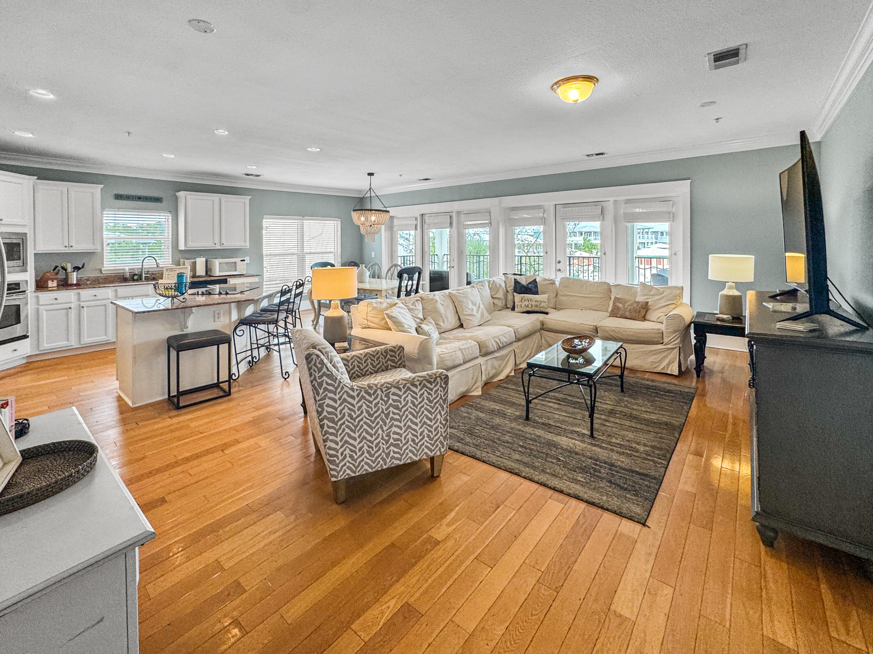 80 Seacrest Beach Boulevard East, Unit 103 Inlet Beach, FL 32461 - Photo 3 of 29 Open Concept Living_ Dining_ and Kitchen