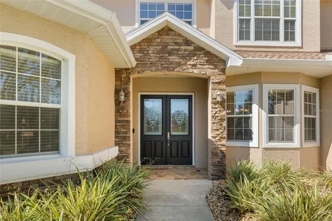 a view of a door of the house