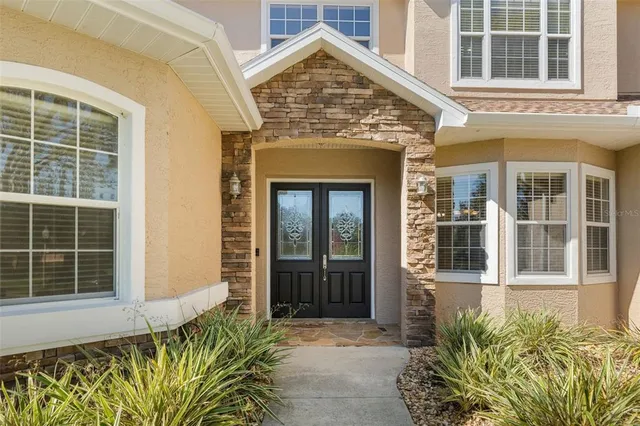a view of a door of the house