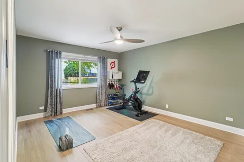 a room with furniture and a window