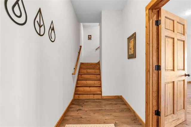 a living room with furniture rug and wooden floor