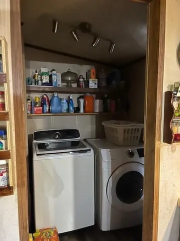 a view of washer and dryer