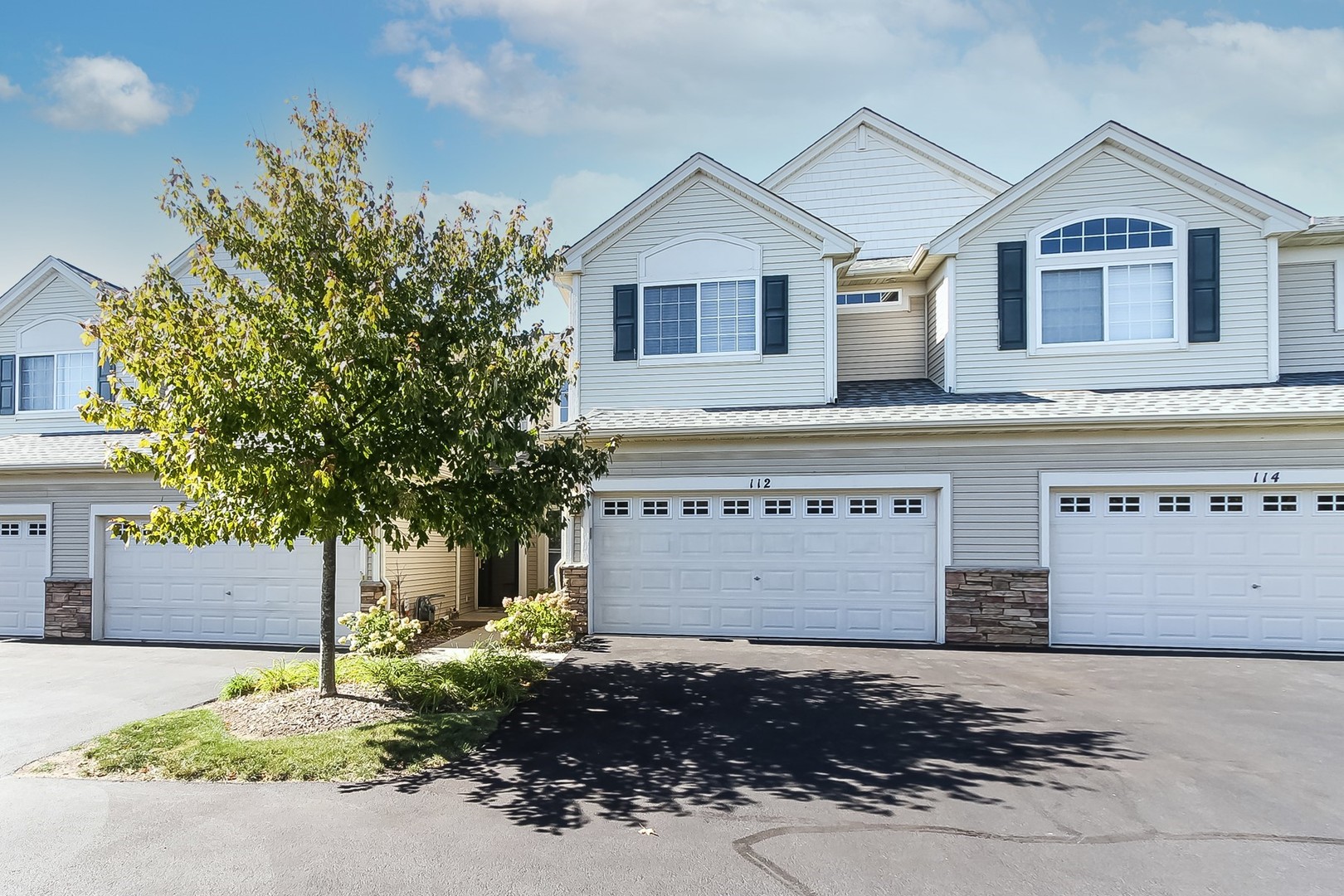 a front view of a building
