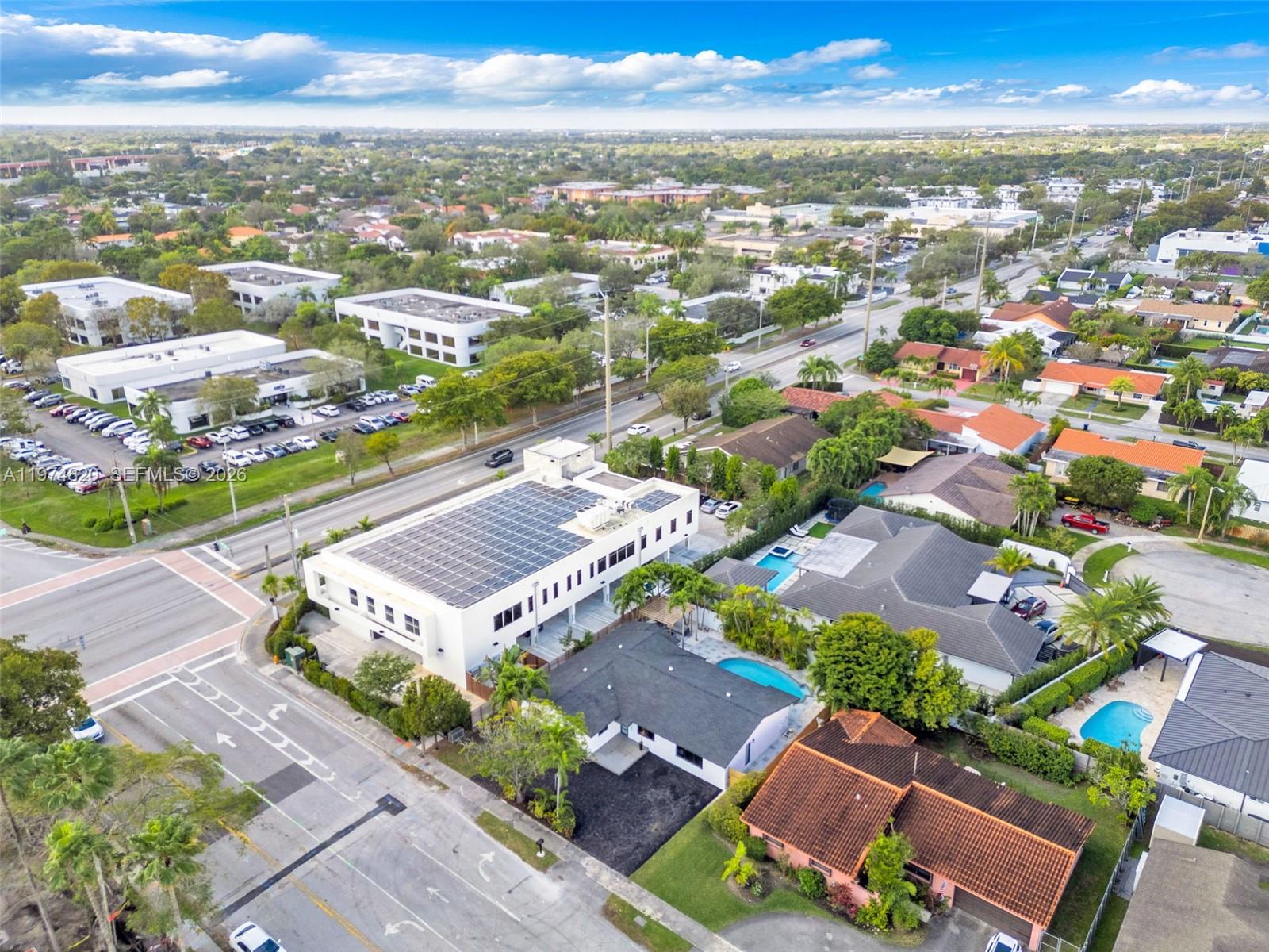 7120 Southwest 92nd Avenue Miami, FL 33173 - Photo 40 of 48 an aerial view of a house with a garden