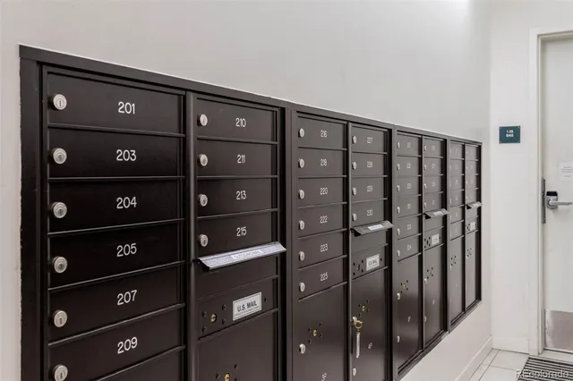 a view of a closet area