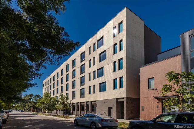 a front view of a building