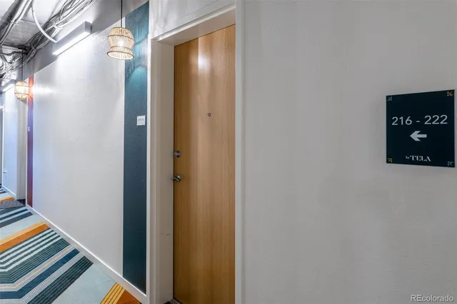 a door with a hallway