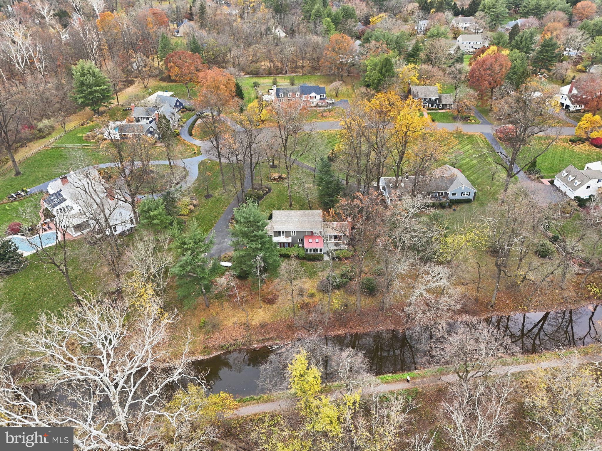 14 Devon Drive New Hope, PA 18938 - Photo 34 of 40 a aerial view of a house with a yard
