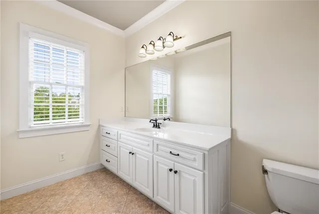 an aerial view of a houses with a lush green hillside