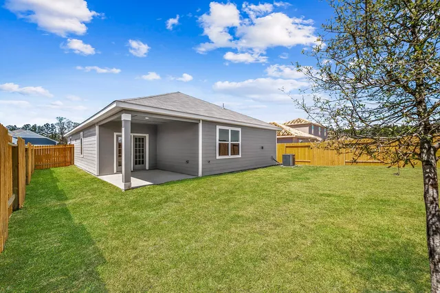 a house view with a garden space