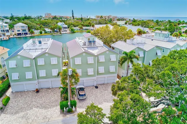 an aerial view of multiple house