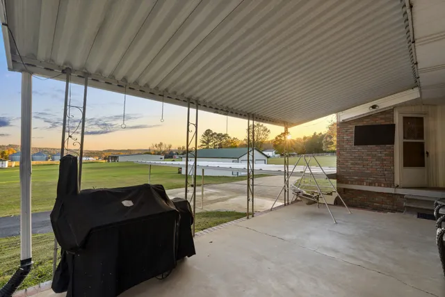 a view of outdoor space with seating area