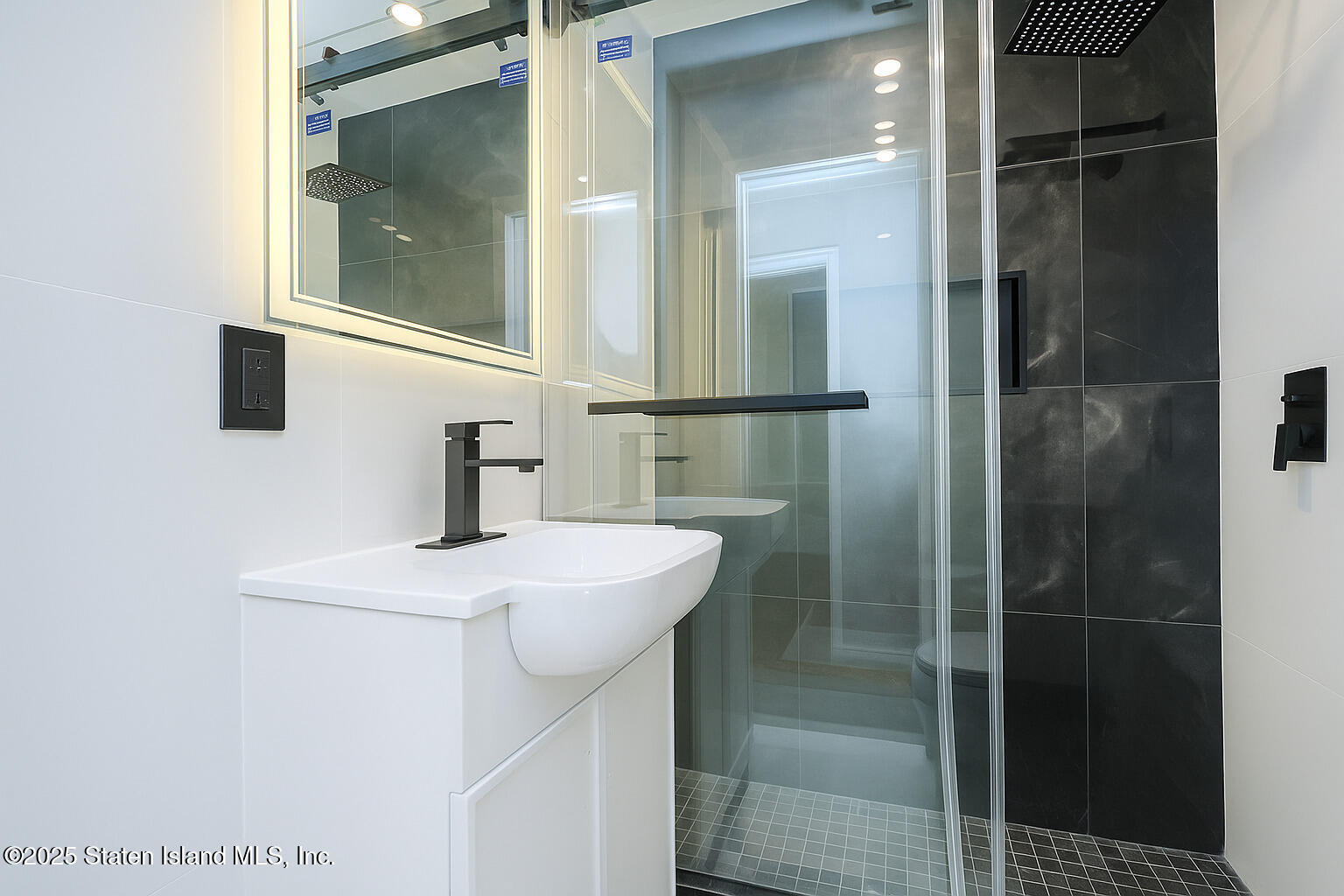 281 Arlene Street Staten Island, NY 10314 - Photo 20 of 42 a bathroom with a sink a toilet and shower