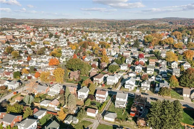 an aerial view of multiple house