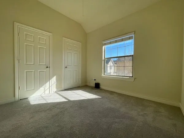 an empty room with a window