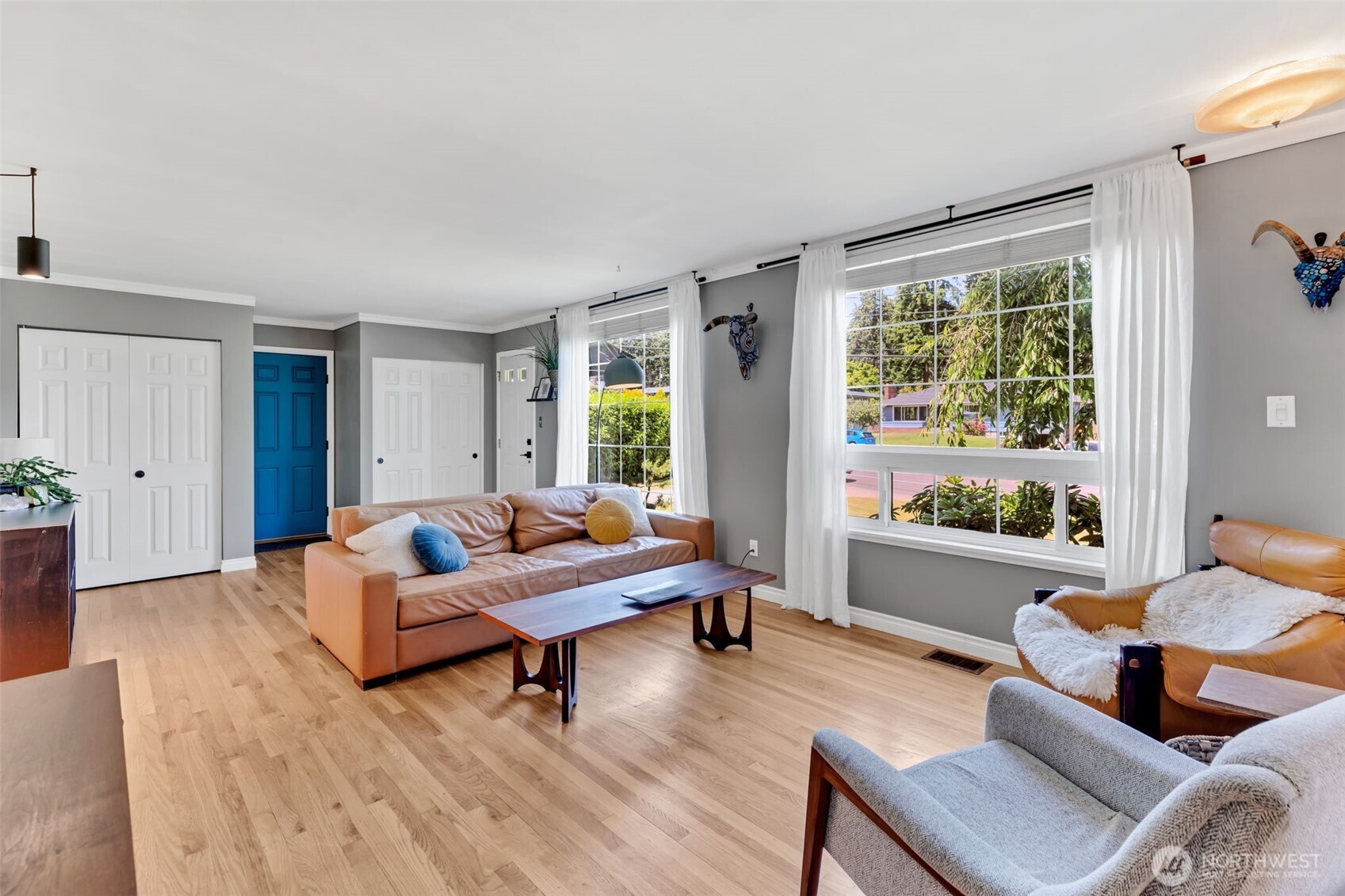 804 Electron Way Fircrest, WA 98466 - Photo 6 of 37 a living room with furniture and a large window