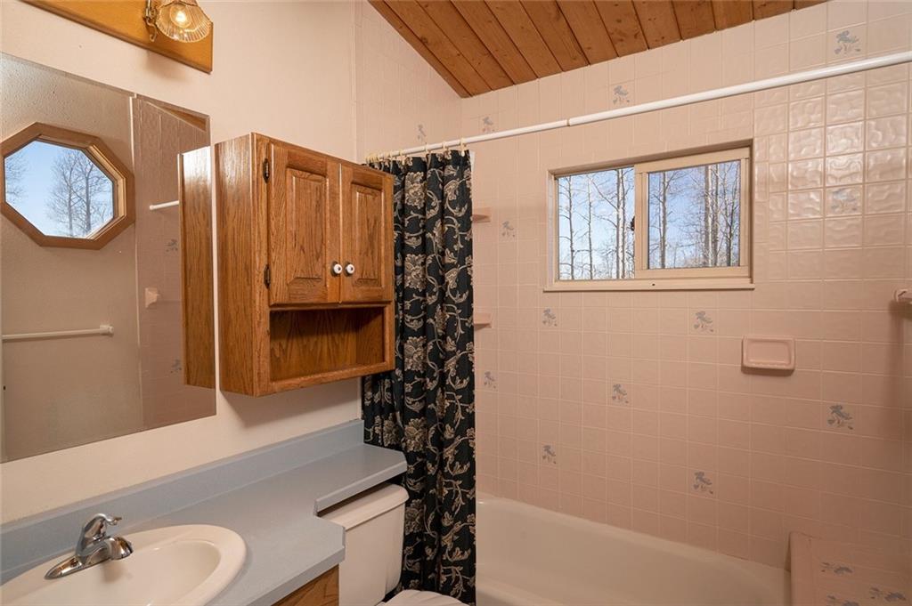 1579 Sheep Ridge Road Fairplay, CO 80440 - Photo 11 of 35 a bathroom with a bathtub a sink and a mirror