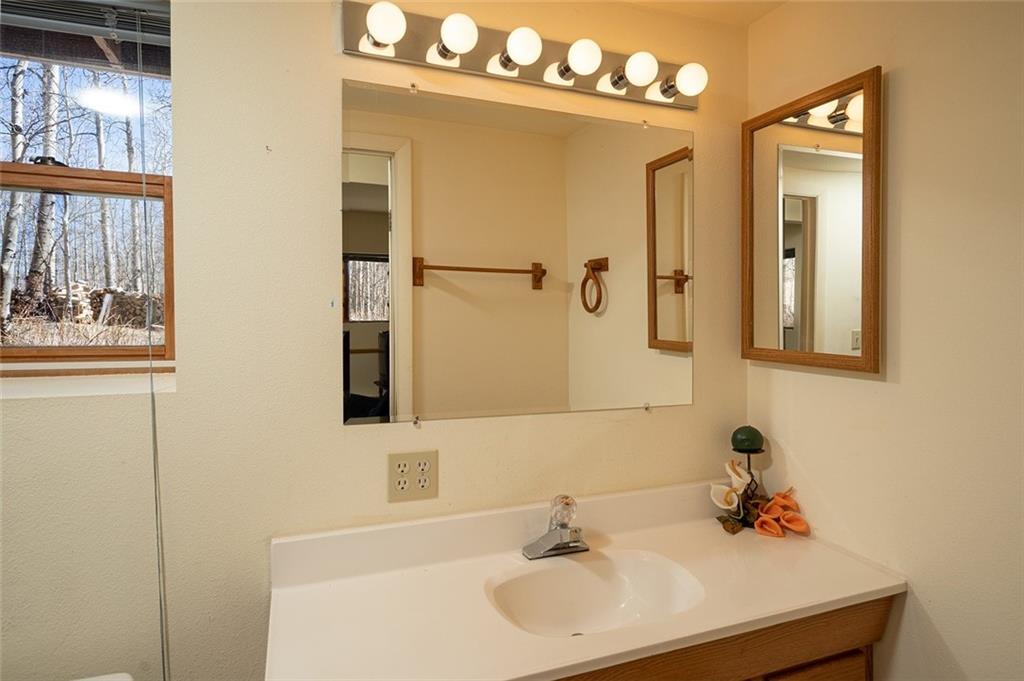 1579 Sheep Ridge Road Fairplay, CO 80440 - Photo 6 of 35 a bathroom with a sink double vanity and a mirror
