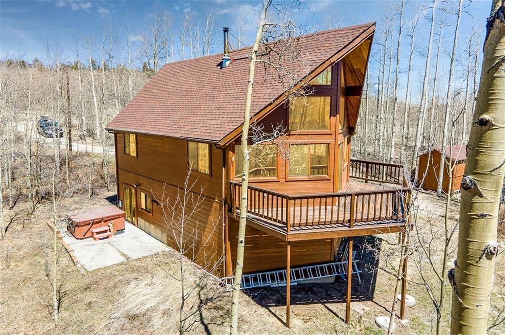 1579 Sheep Ridge Road Fairplay, CO 80440 - Photo 8 of 35 a roof deck with table and chairs