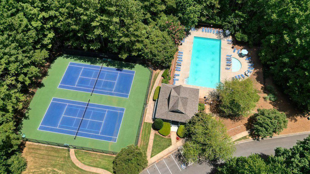 53 Crestview Drive Dallas, GA 30157 - Photo 46 of 46 an aerial view of a house with a yard and potted plants