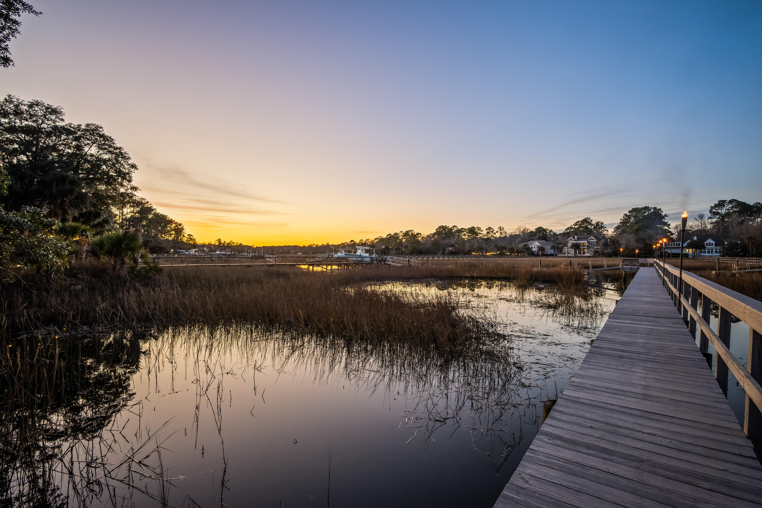 3600 Henrietta Hartford Road Mount Pleasant, SC 29466 - Photo 75 of 92 Sunset over the dock
