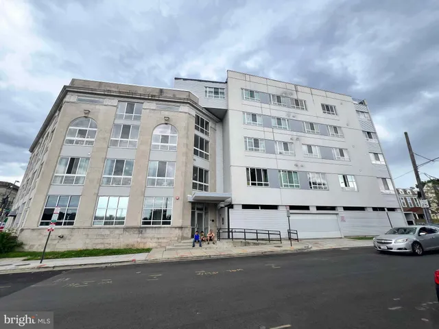 a front view of a building