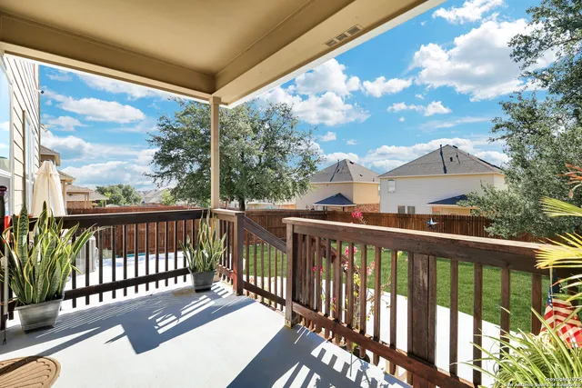 a view of city from a balcony
