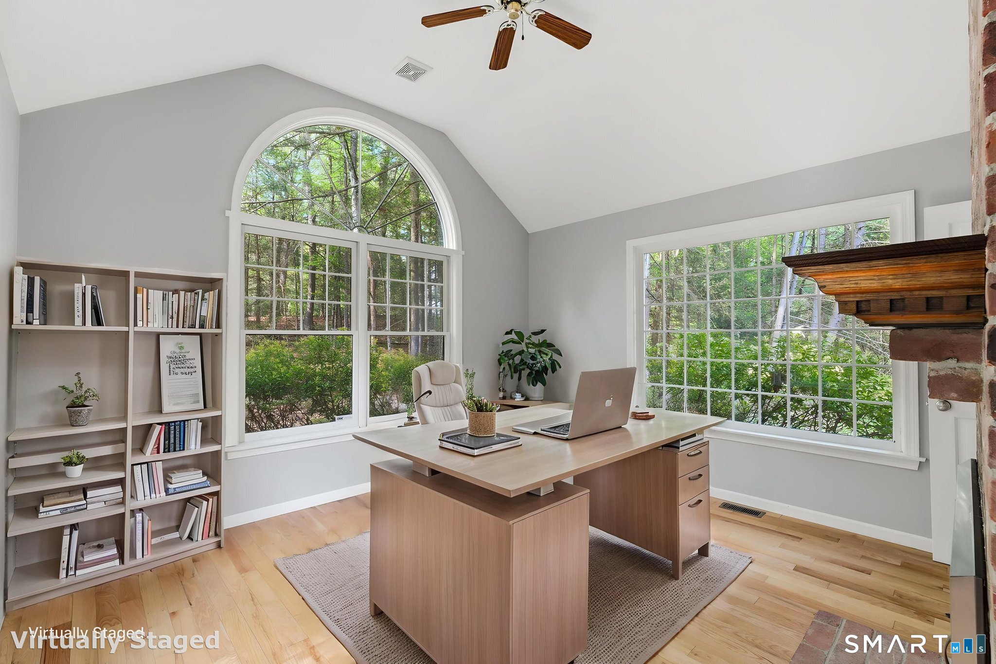 21 Greenwood Road North Granby, CT 06060 - Photo 14 of 40 a view of kitchen with kitchen island wooden floor and a large window