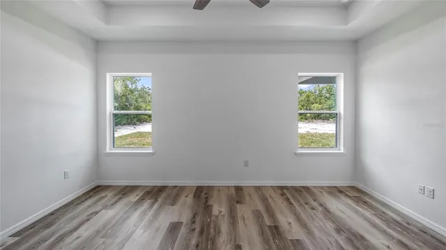 an empty room with window