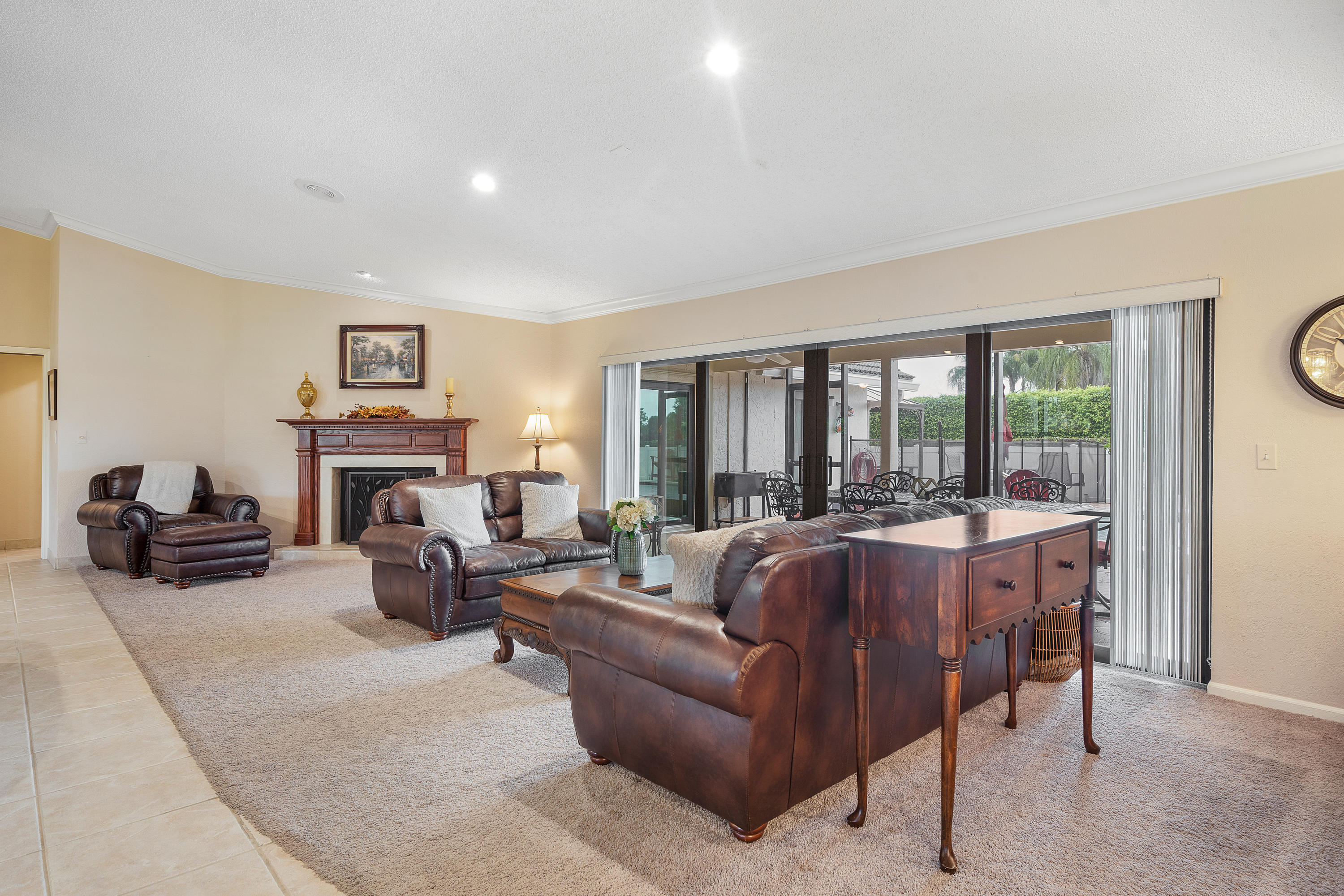 9016 Perth Road Lake Worth, FL 33467 - Photo 12 of 36 Formal Living Room with fireplace
