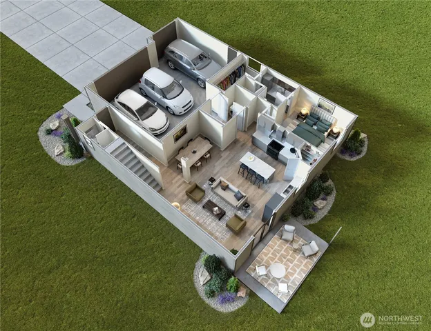 view of a table and chairs in the patio