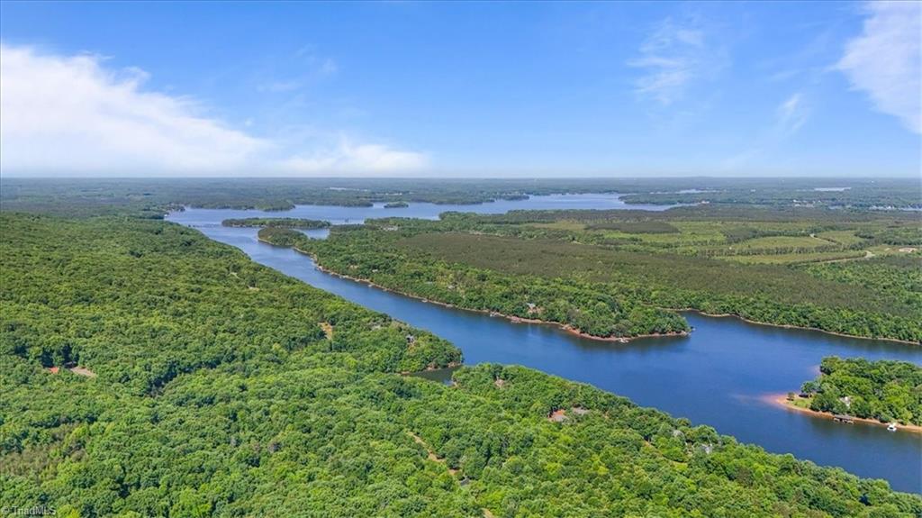2207 Sierra Trace Road Denton, NC 27239 - Photo 42 of 49 Scenic aerial view showcasing the beauty of High Rock Lake and the surrounding natural landscape