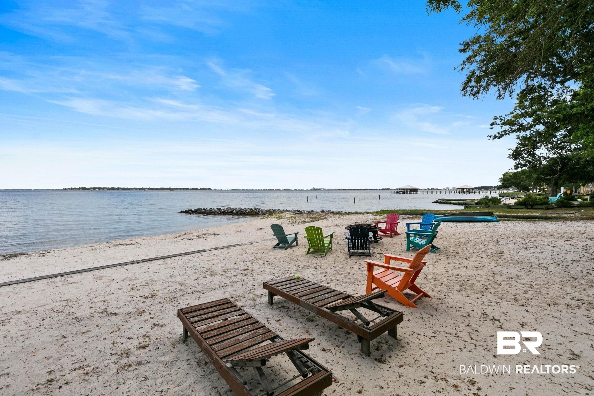 6802 Shore Drive Elberta, AL 36530 - Photo 29 of 34 Private sandy beach shoreline with water access and a rock seawall