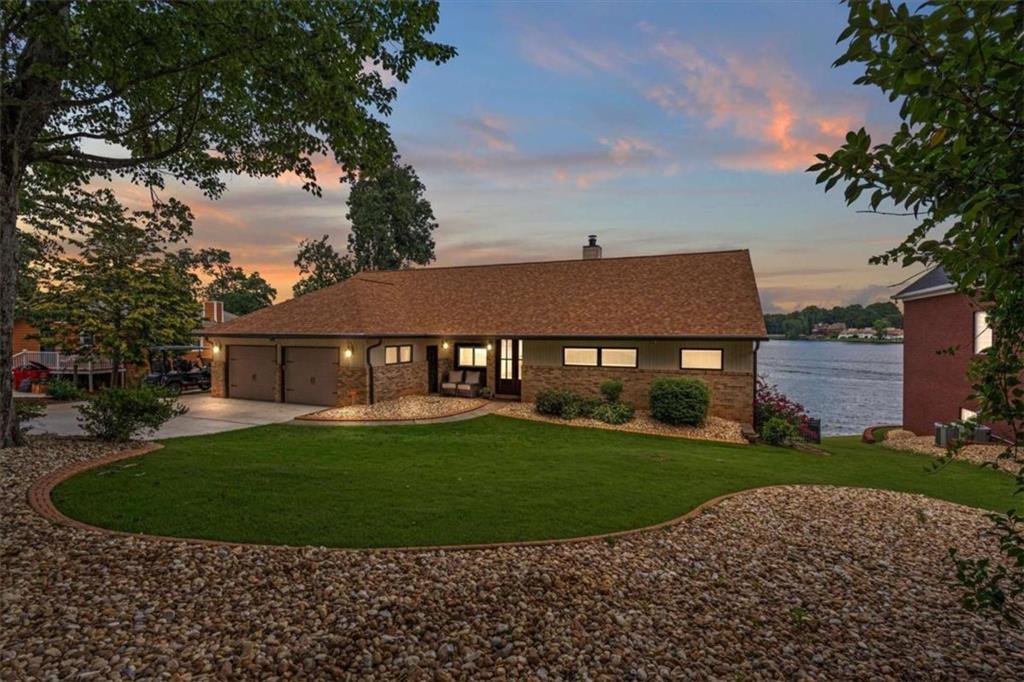 a view of a house with a garden