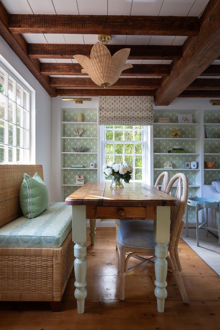 24 Milk Street Nantucket, MA 02554 - Photo 8 of 39 a living room with a table chairs and a large window