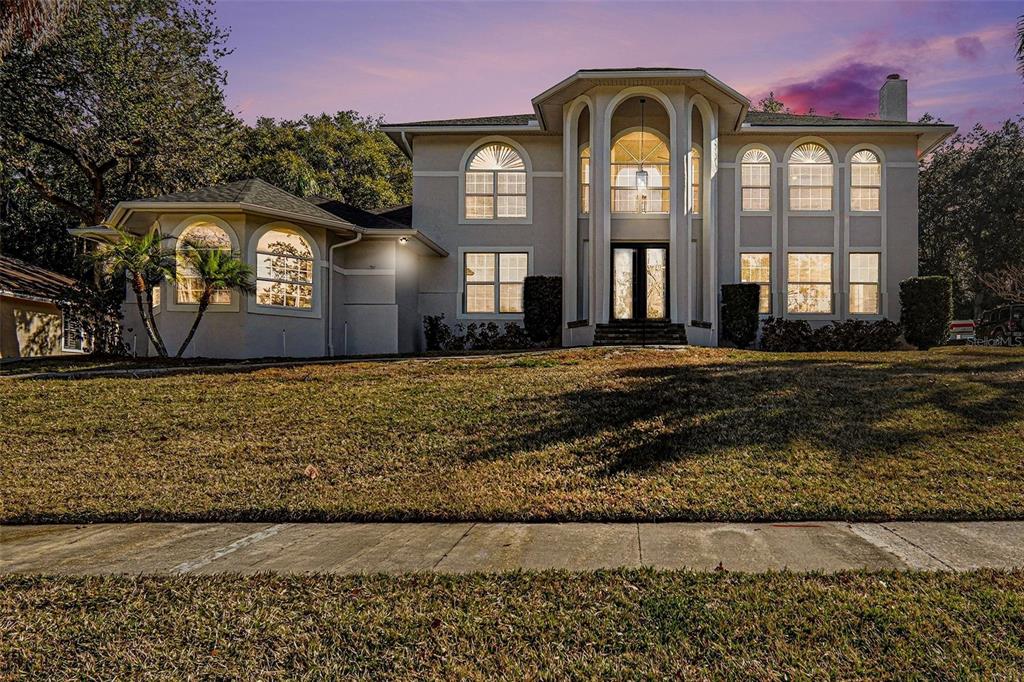 a front view of a house