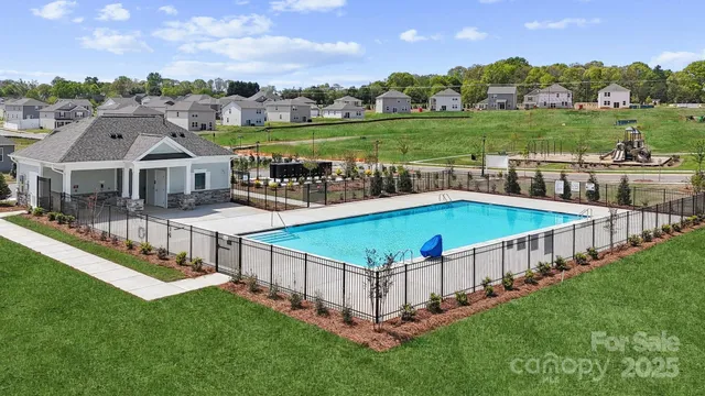 a view of a city with a building in the background