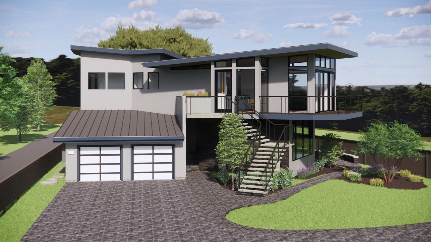 155 Reef Point Road Moss Beach, CA 94038 - Photo 1 of 16 a front view of a house with garden