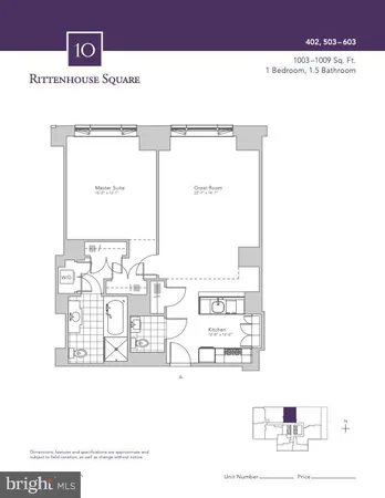 $735,000 | 130 South 18th Street, Unit 503, Philadelphia, PA 19103