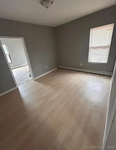 an empty room with a window